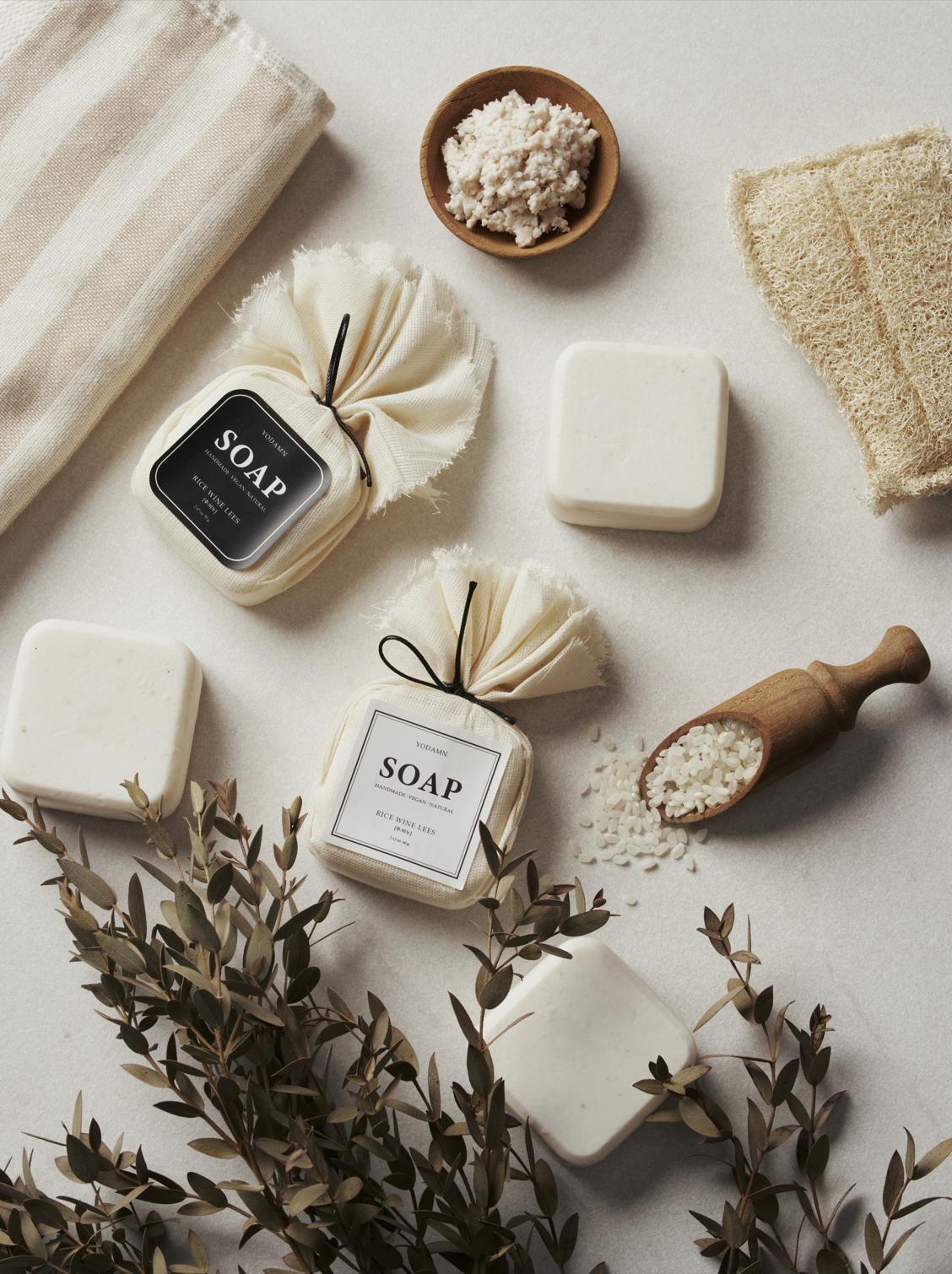 천연 술지게미 비누 거품